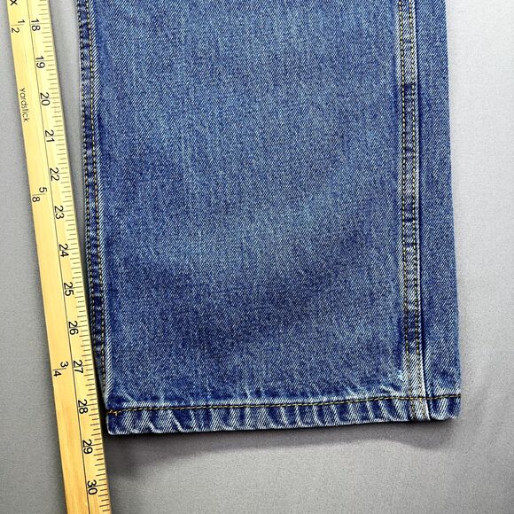 Blue Mountain Carpenter Jeans 100% Cotton Denim Men's‎ Tag Sz 34x30 Y2K Grunge - Picture 5 of 13